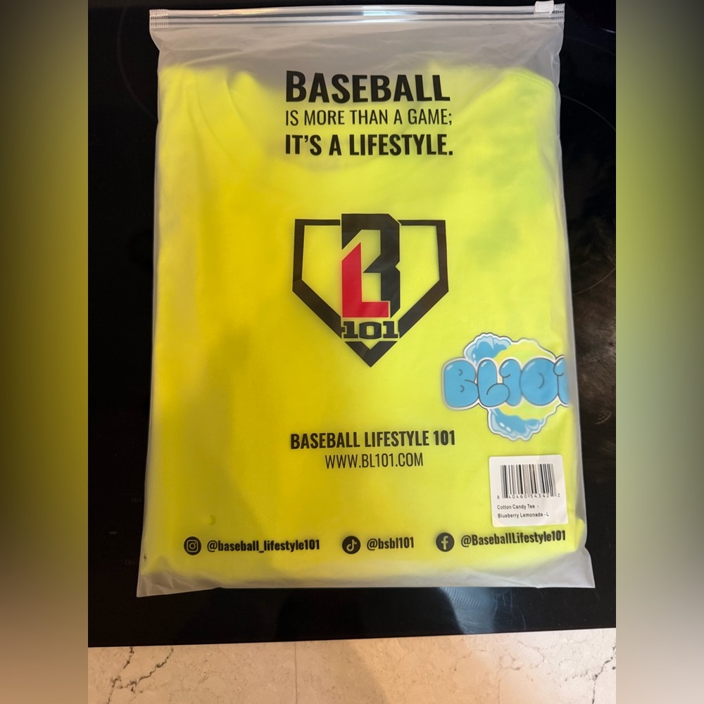 NWT Men's Baseball Lifestyle 101 Cotton Candy Shirt